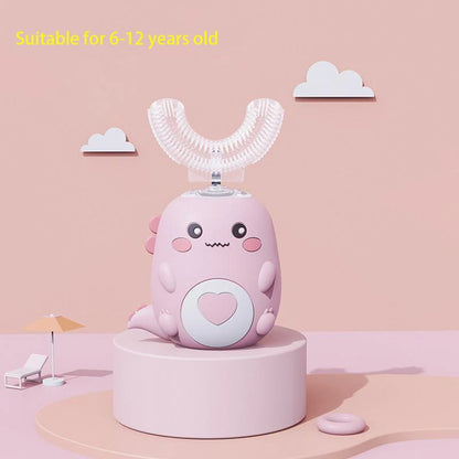 Brosse à dents électrique pour enfants en forme de U, rotation à 360 degrés